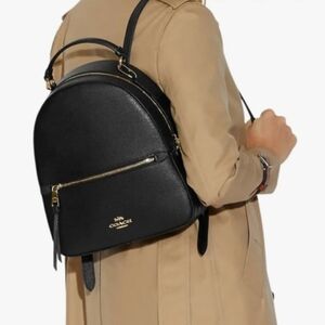 Coach Black Leather Backpack